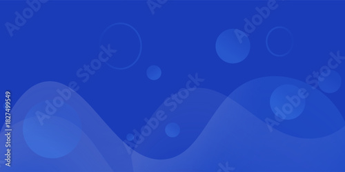 Banner background blue gradations wave shape abstract memphis.vector eps