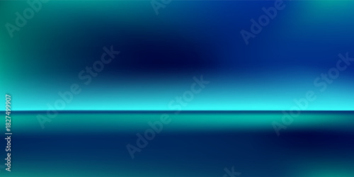 Blue-green gradient studio room, abstract background pattern, walls and floor gitter old modern
