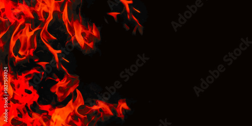 The mesmerizing dance of flames against a backdrop. Grunge horror texture concrete. Fire Texture with Motion Blur Effect Over background for graphic design or wallpaper. vector illustration. 