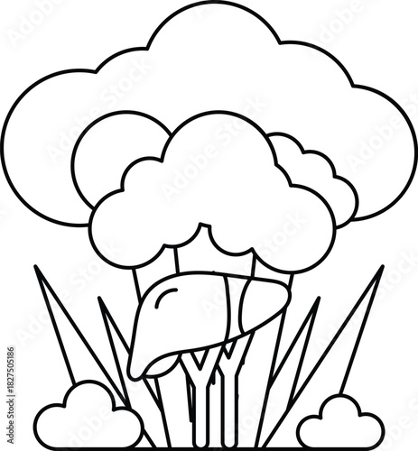 A tree with a bird on it