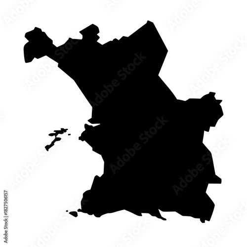 Marseille France city map silhouette vector illustration