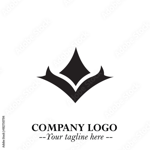 Elegant Black Crown Logo Symbol on a Clean White Background for Premium Branding Design