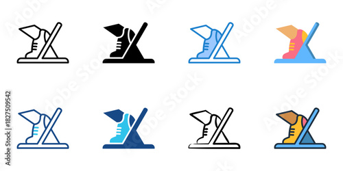 Starting Blocks icon set multiple style vector collection 
