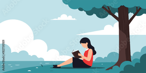 A young woman using a laptop on a summer beach, another woman on the phone in the city, and a girl enjoying the ocean