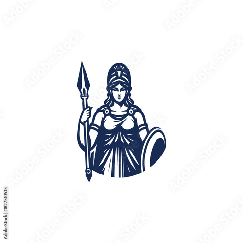 Athena Goddess of War Logo