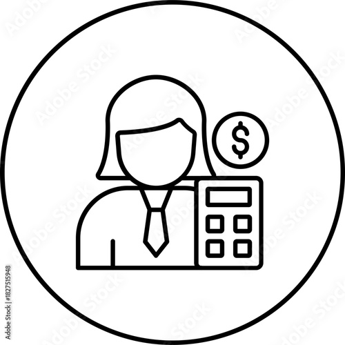 Female Accountant Icon