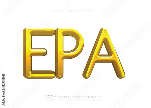 EPA nutrition gold text effect