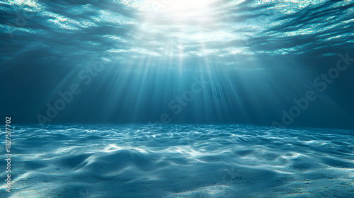 Fototapeta Naklejka Na Ścianę i Meble -  underwater scene with rays of light