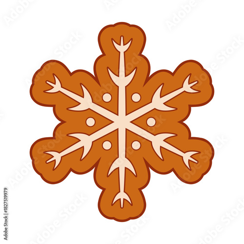 Gingerbread Snowflake Illustration