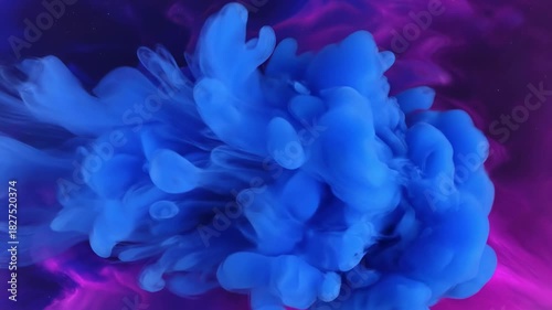 Abstract soft purple-blue background with floral patterns and faint spring smoke.