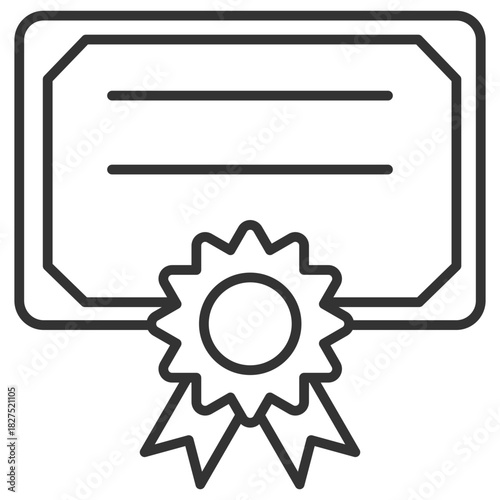 Certificate Outline Icon