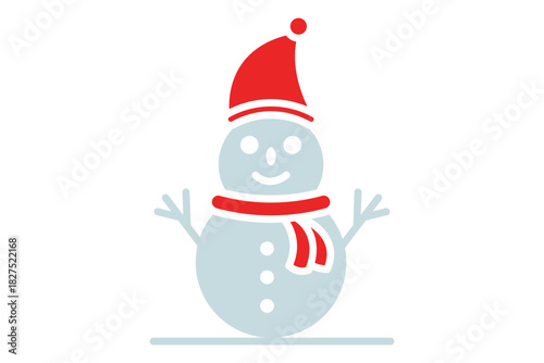 Snowman icon. solid icon style. icon related to christmas. christmas elements vector illustration