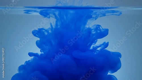 Abstract blue liquid texture with bubbles, perfect for art, watercolor, sky, or underwater backgrounds