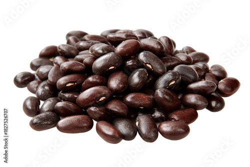 Organic black beans isolated on transparent background