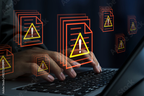Принти на полотні Data breach or information leak due to insider threats or unauthorized access