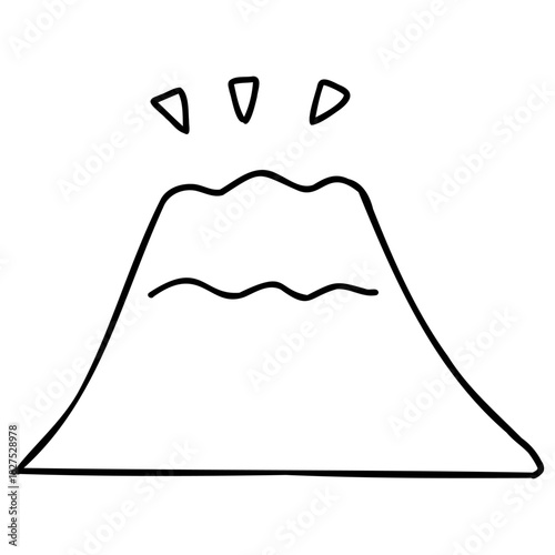 縁起物　富士山　線画