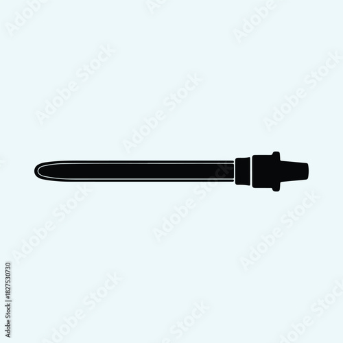 Illustration blowtorch silhouette equipment for metalworking and soldering silhouette vector