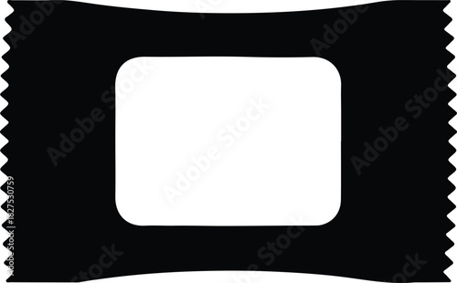 Illustration candy wrapper blank label package silhouette vector