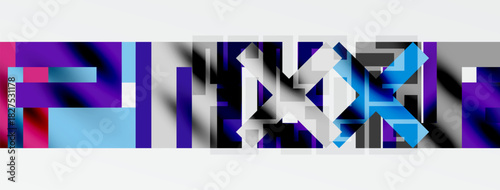 Abstract colorful blocks form word PIXEL. Vibrant hues blend, creating modern digital aesthetic. Minimalist design, bold typography.