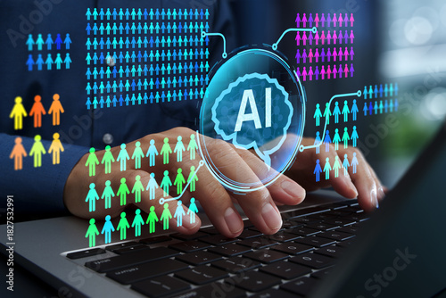 Fotografie AI-driven customer segmentation and demographic analysis of customer attributes