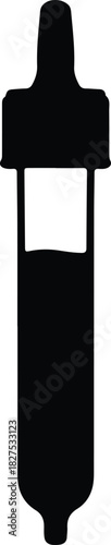 Illustration medical eye dropper silhouette vector