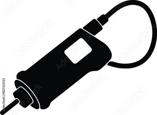 Illustration of a soldering iron tool equipment silhouette vector