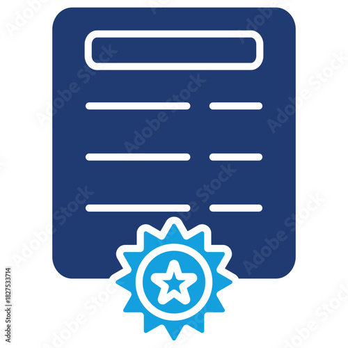 Leaderboard Flat Blue Icon