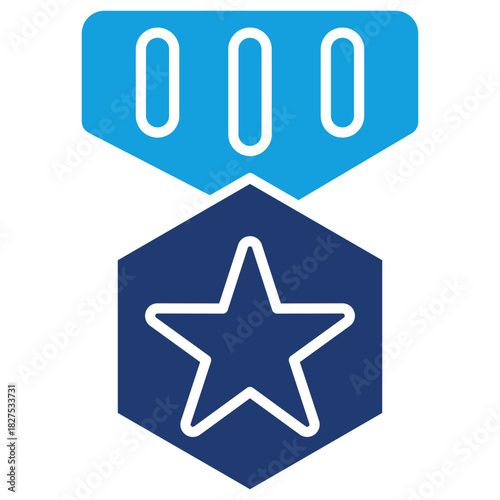 Honor Flat Blue Icon