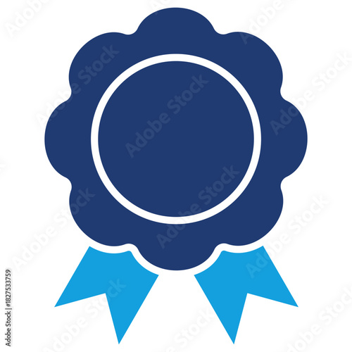 Badge Flat Blue Icon