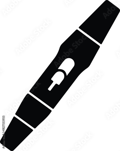 Illustration pregnancy test simple graphic result symbol silhouette vector