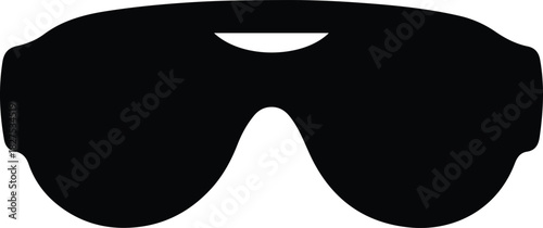 Illustration Ski goggles mask in black silhouette vector