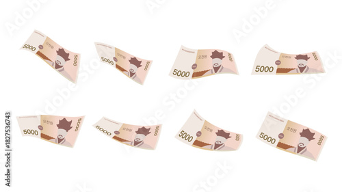 한국지폐_날리는_5천원