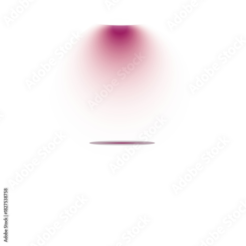 Abstract glowing red orb with light and concentric rings pattern