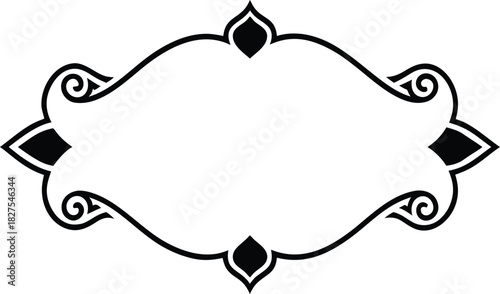 Elegant ornate decorative frame with swirls and floral accents