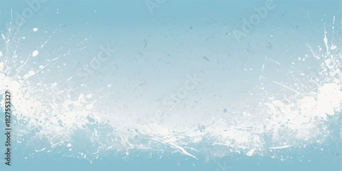 Abstract blue grunge texture with a cold winter splash pattern of ice and light