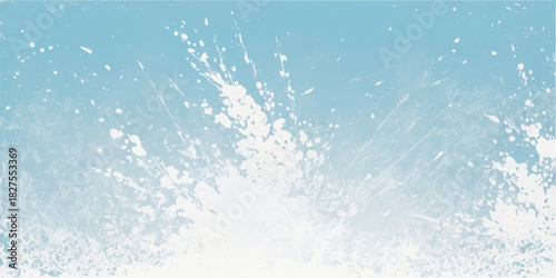 Abstract blue background with ice and liquid water splash, a cold winter texture design