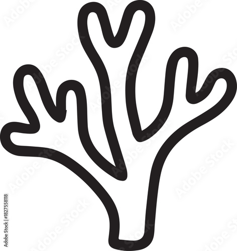 An abstract illustration of a delicate coral branch, symbolizing the beauty and fragility of marine ecosystems.