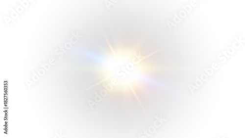 Abstract radiant glow with smooth bokeh circles, vibrant gradient rays, and glossy lens-flare shine on a transparent backdrop. Premium PNG overlay perfect for magical highlights, decorative sparkle, a