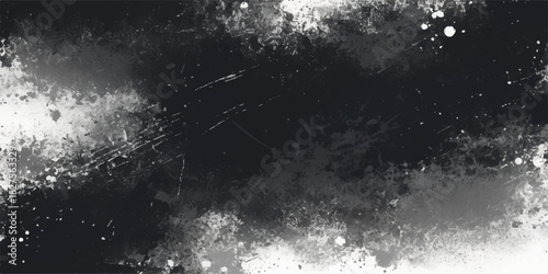 Black and white grunge background of rain drops on a window with an abstract feel of dark storm clouds