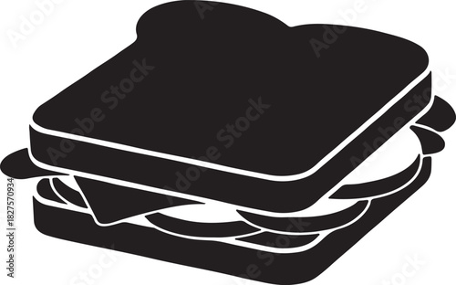 Freshly baked vector bread loaf with golden crust and wheat ears for bakery and food design