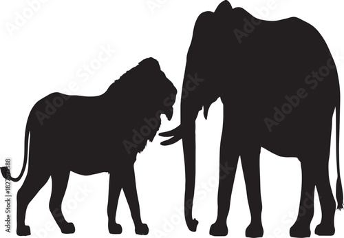 Vector illustration of a majestic wild animal standing gracefully in its natural habitat