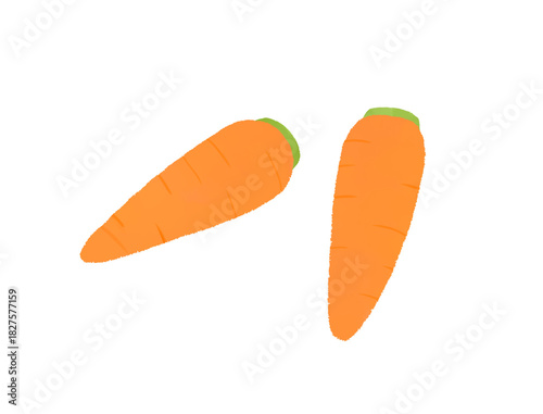 シンプルなにんじんのイラスト