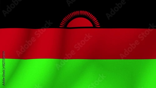 Wallpaper Mural The flag the Republic of Malawi. The evolving national flag the Malawi in 3d format. 1080p HD animation for presentation Torontodigital.ca