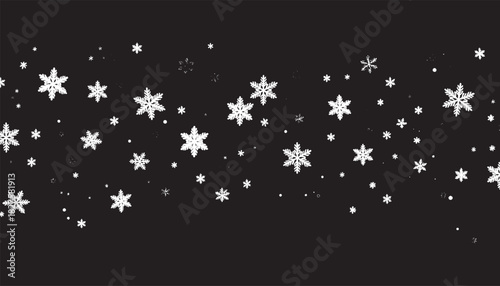 Snow flakes vector background. 
