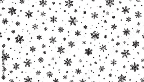 Snow flakes vector background. 
