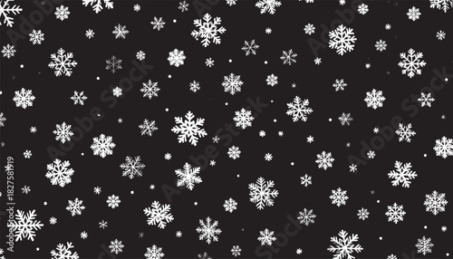 Snow flakes vector background. 
