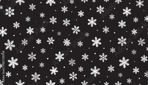 Snow flakes vector background. 
