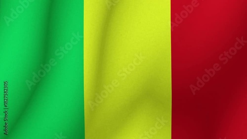 Wallpaper Mural The flag the Republic of Mali. The evolving national flag the Mali in 3d format. 1080p HD animation for presentation Torontodigital.ca