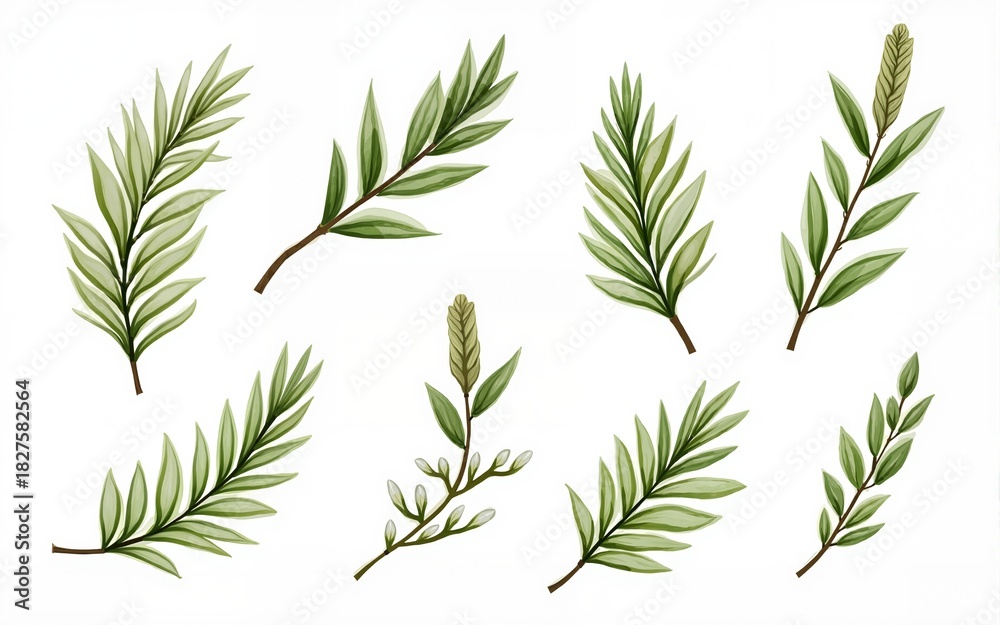 Fototapeta premium Green spruce branches with spruce cones in seamless pattern in realistic style as a symbol of new year,Christmas,holidays with fir branch.For decorating your cards,envelopes on white background