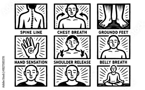 Mindfulness practices: illustrative guide to meditation and relaxation techniques